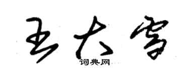 朱錫榮王大雪草書個性簽名怎么寫