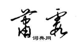 梁錦英蕭霞草書個性簽名怎么寫