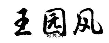 胡問遂王園風行書個性簽名怎么寫