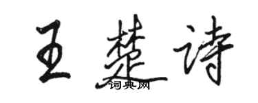 駱恆光王楚詩行書個性簽名怎么寫