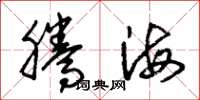 朱錫榮騰海草書怎么寫