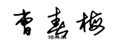 朱錫榮曹春梅草書個性簽名怎么寫