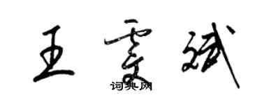 梁錦英王雯斌草書個性簽名怎么寫