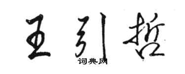 駱恆光王引哲行書個性簽名怎么寫