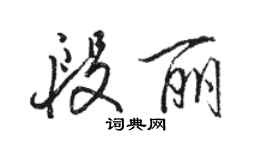 駱恆光段麗行書個性簽名怎么寫