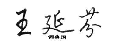 駱恆光王延芬行書個性簽名怎么寫