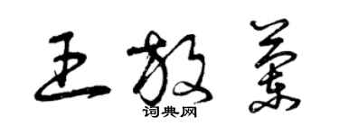 曾慶福王放蘭草書個性簽名怎么寫