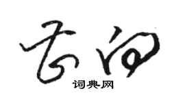 駱恆光曹向草書個性簽名怎么寫