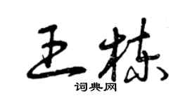 曾慶福王棟草書個性簽名怎么寫