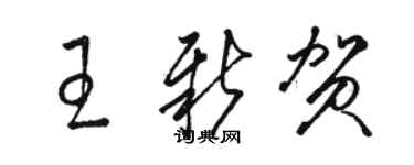 駱恆光王新賀草書個性簽名怎么寫
