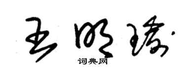 朱錫榮王明瑜草書個性簽名怎么寫
