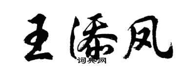 胡問遂王添鳳行書個性簽名怎么寫