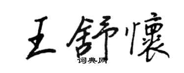 王正良王舒懷行書個性簽名怎么寫