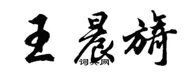 胡問遂王晨旖行書個性簽名怎么寫