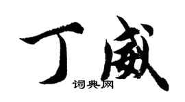 胡問遂丁威行書個性簽名怎么寫