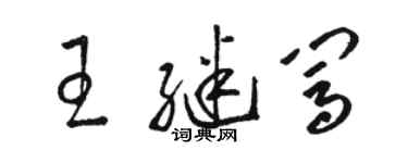 駱恆光王繼闖草書個性簽名怎么寫