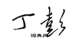 駱恆光丁彭草書個性簽名怎么寫