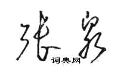 駱恆光張泉草書個性簽名怎么寫