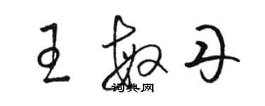 駱恆光王敏丹草書個性簽名怎么寫