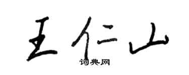 王正良王仁山行書個性簽名怎么寫