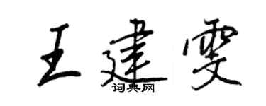 王正良王建雯行書個性簽名怎么寫