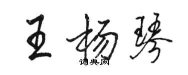 駱恆光王楊琴行書個性簽名怎么寫