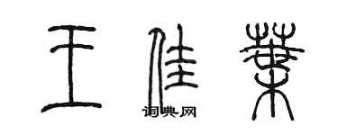 陳墨王佳葉篆書個性簽名怎么寫