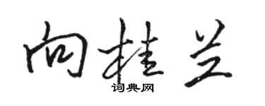 駱恆光向桂蘭行書個性簽名怎么寫