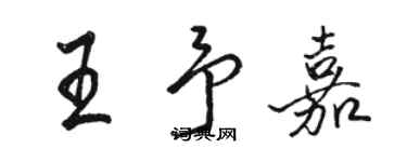 駱恆光王予嘉行書個性簽名怎么寫