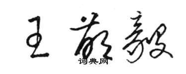 駱恆光王萌毅草書個性簽名怎么寫