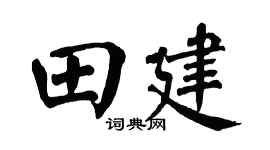 翁闓運田建楷書個性簽名怎么寫