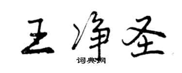 曾慶福王淨聖行書個性簽名怎么寫