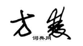 朱錫榮方雙草書個性簽名怎么寫