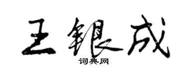 曾慶福王銀成行書個性簽名怎么寫