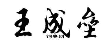 胡問遂王成壘行書個性簽名怎么寫