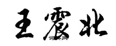胡問遂王震北行書個性簽名怎么寫