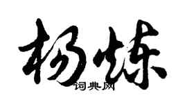胡問遂楊煉行書個性簽名怎么寫