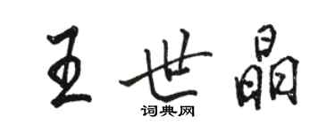 駱恆光王世晶行書個性簽名怎么寫