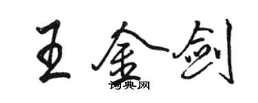 駱恆光王金劍行書個性簽名怎么寫