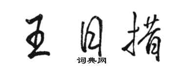 駱恆光王日措行書個性簽名怎么寫