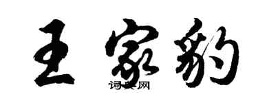 胡問遂王家豹行書個性簽名怎么寫