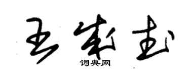 朱錫榮王成武草書個性簽名怎么寫