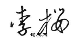 駱恆光李櫻草書個性簽名怎么寫