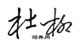 駱恆光杜柳草書個性簽名怎么寫