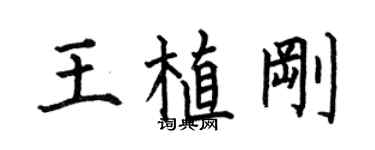 何伯昌王植剛楷書個性簽名怎么寫
