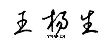 梁錦英王楊生草書個性簽名怎么寫