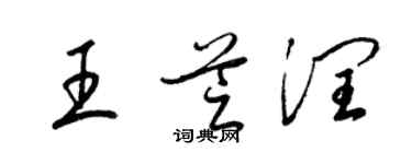 梁錦英王芝潤草書個性簽名怎么寫