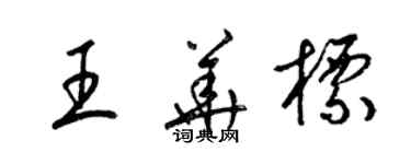 梁錦英王華標草書個性簽名怎么寫