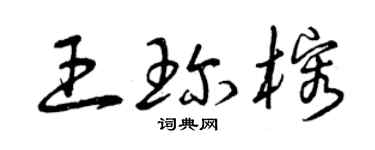 曾慶福王珍榕草書個性簽名怎么寫