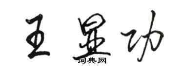 駱恆光王顯功行書個性簽名怎么寫